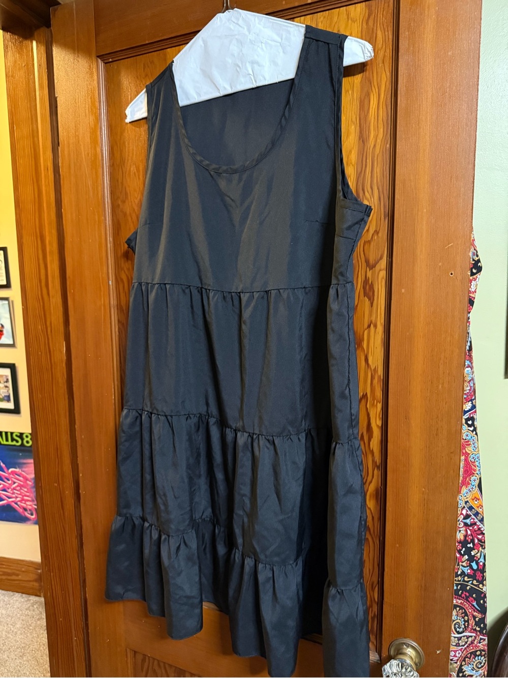 Black Tiered Sleeveless Dress - Women